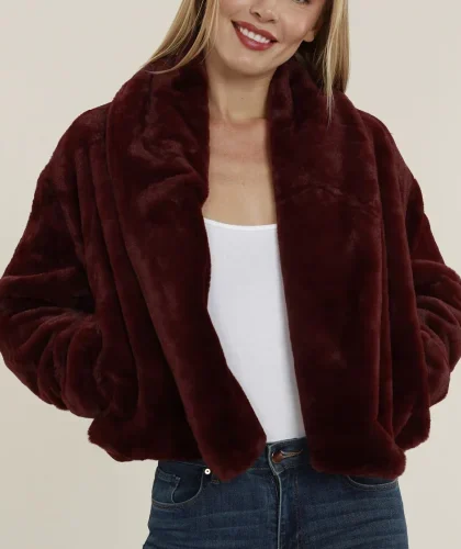 Dolce Cabo Faux Fur Shawl Collar Jacket