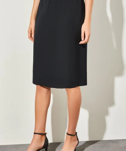 Ming Wang Below the Knee Straight Knit Skirt