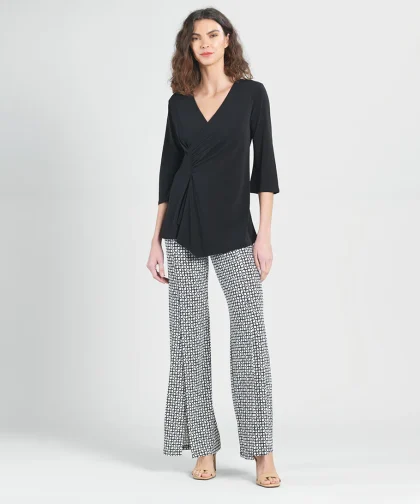Clara Sunwoo Side Gathered Drape Tunic - Black