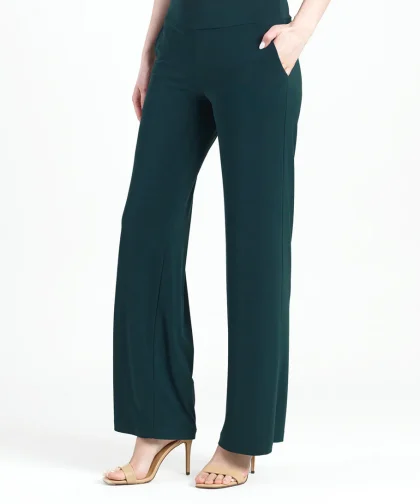 Wide Leg Pocket Pant - Hunter Green