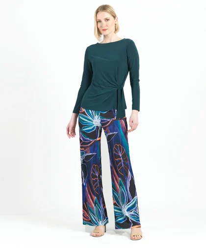 Side Tie Waist Top - Hunter Green