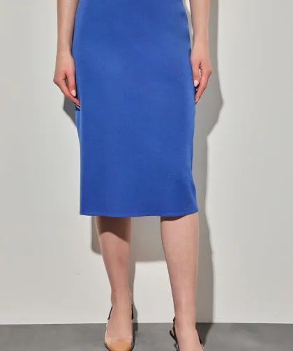 Below the Knee Straight Knit Skirt