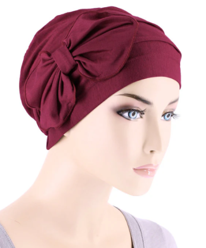 Bamboo Pleated Bow Cap