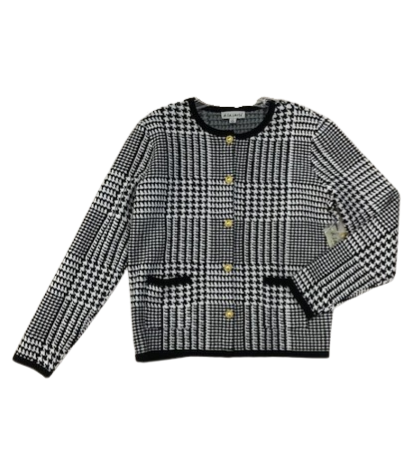 Jacquard Button Up Cardigan Sweater