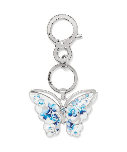 Kyoto In Bloom Indigo Butterfly Handbag Fob