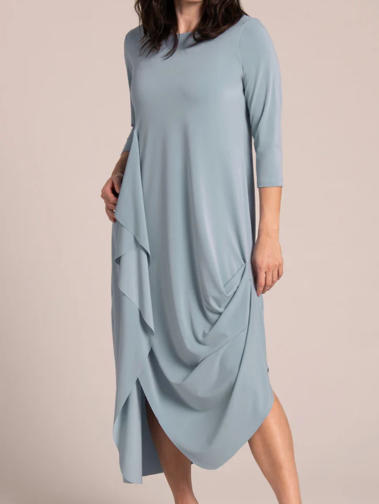 Sympli 3/4 Sleeve Reversible Drama Dress