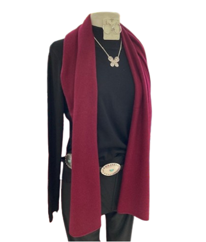 Classic Cashmere Burgundy Scarf