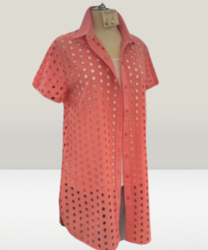 Trisha Tyler Pink Eyelet Topper