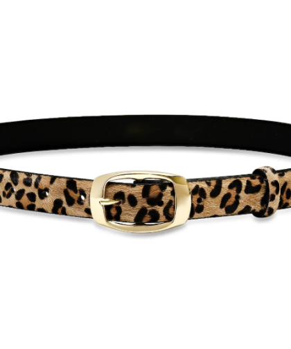 Laurel & Gold Mini Leopard Print Belt