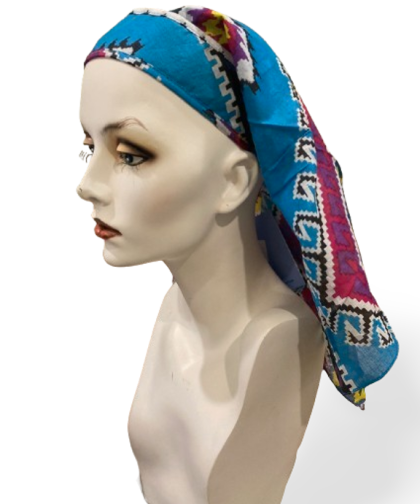 ABonita Turquoise Aztec Head Scarf