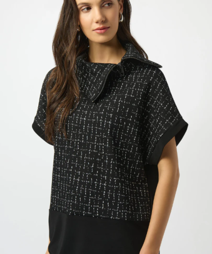Joseph Ribkoff Zipper Closure Relaxed Tunic