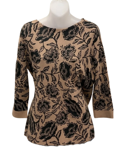 A La Carte Boatneck Jacquard Sweater