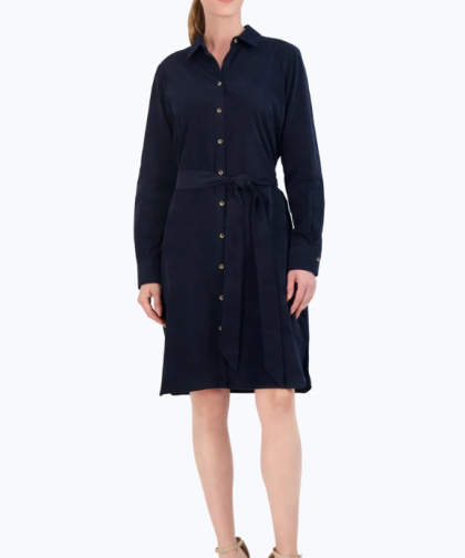 Foxcroft Rocca Black Corduroy Dress