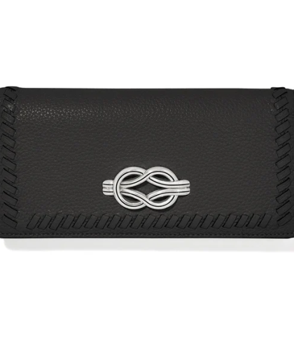 Brighton Interlok Harmony Slim Folio Wallet Black