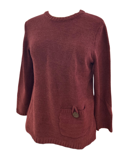 Lulu-B Maroon Chenille Pullover