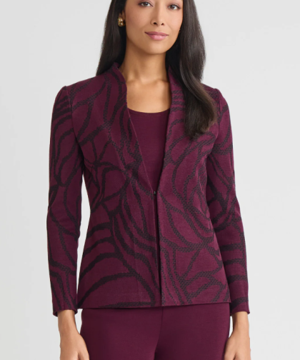 Heritage Rosette Jacquard Knit Jacket