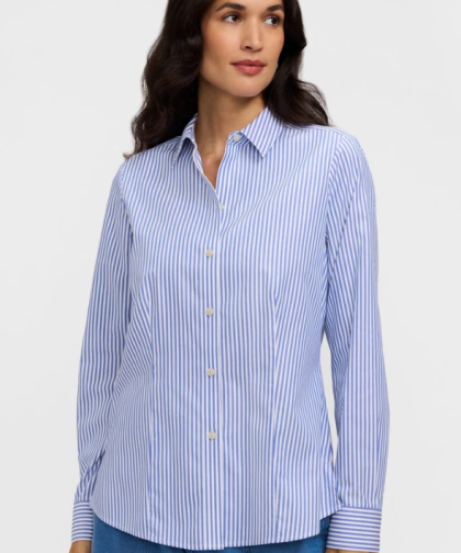 Foxcroft Dianna Pinpoint Stripe Shirt