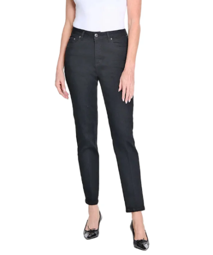 Slimsations Straight Leg Ankle Jean Black -Petite