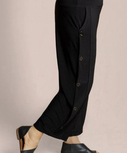 Sympli Black Buttoned Up Lantern Pant
