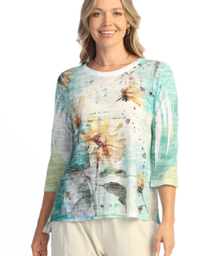 Jess & Jane "Sundance" Burnout High-Low Tunic Top