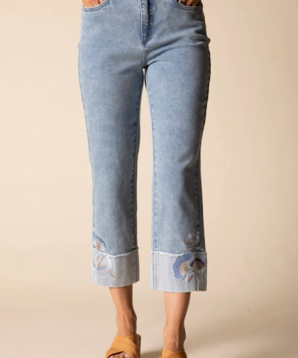Habitat Stretch Denim Embroidered Cuff Jean
