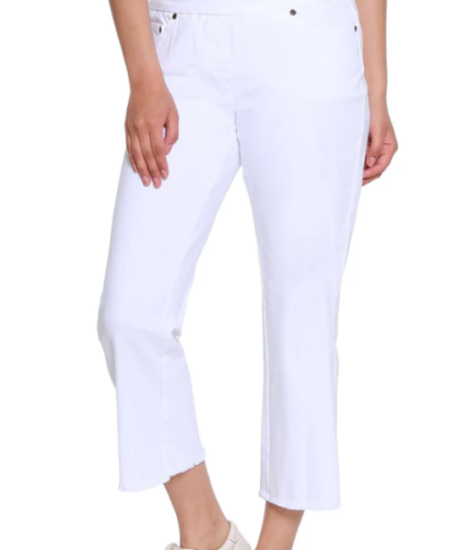 SlimSation Petite Stretch Denim Crop Pant
