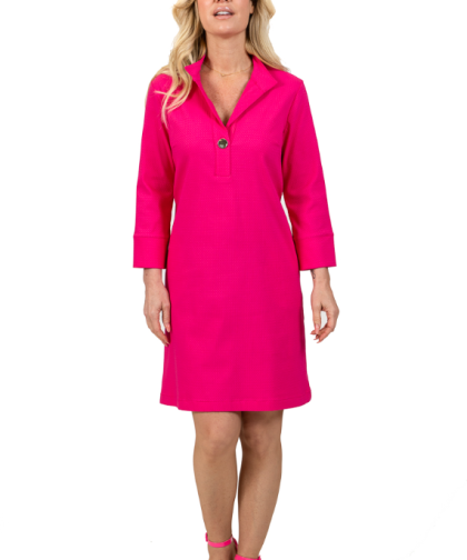 Scape Fuchsia Front Button Dress