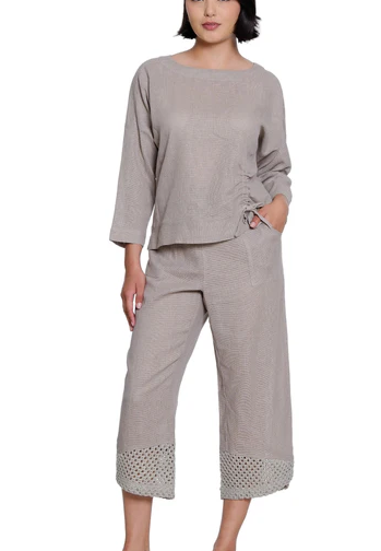 Ali Miles Woven Elastic Waist Pull On Pant