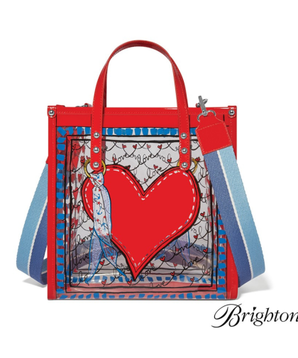 Brighton Striped Love Clear Vinyl Tote