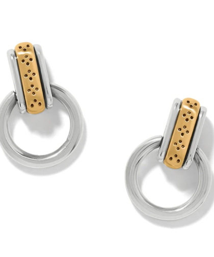 Brighton Mosaic Two Tone Mini Post Drop Earrings