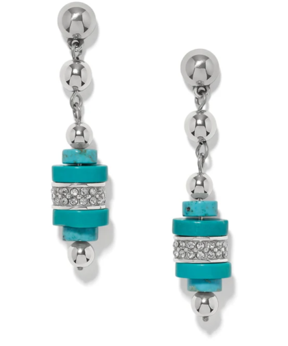 Brighton Meridian Petite Sphere Turquoise Post Drop Earring