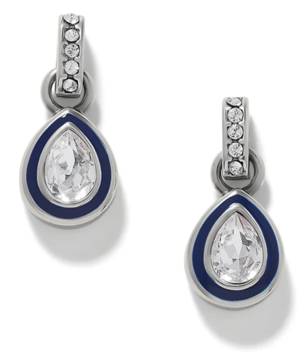 Brighton Halo Gemma Petite Teardrop Crystal Post Drop Earrings