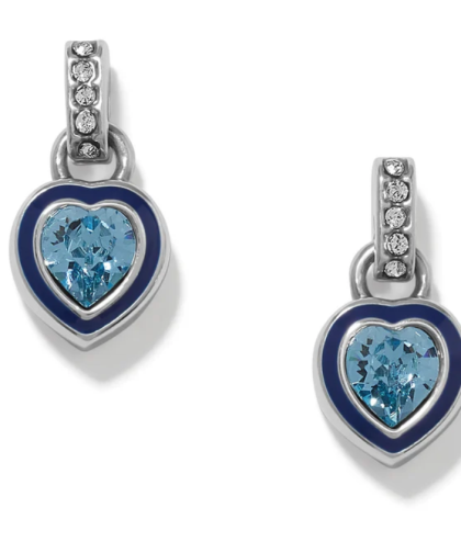 Brighton Halo Gemma Petite Heart Post Drop Earrings