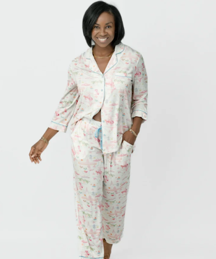 Pastel Texas Crop Pajama Set