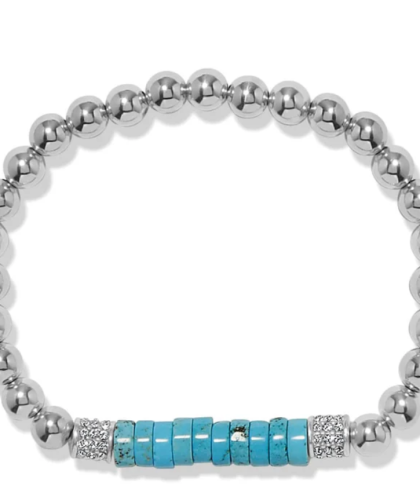 Brighton Meridian Petite Station Turquoise Stretch Bracelet