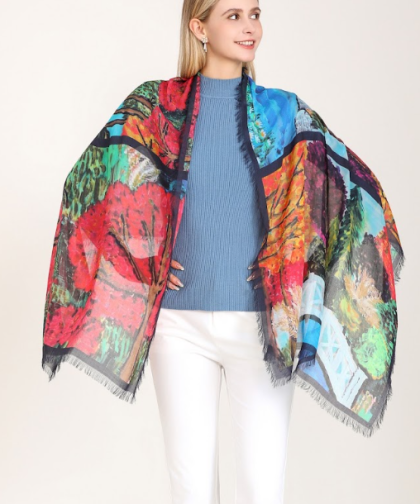 Love's Pure Light Bridge of Love Silk Modal Scarf