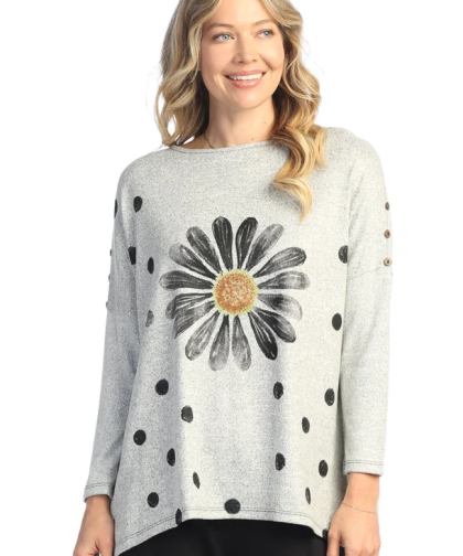 Jess & Jane Happy Days French Brushed Knit Top