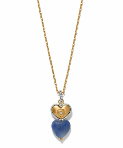 Brighton One Heart Duo Heart Petite Necklace