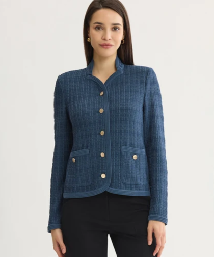 Misook Heritage Tonal Tweed Knit Jacket