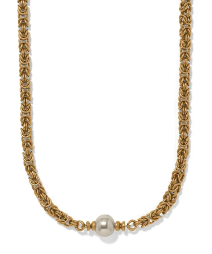 Trust Your Journey Pearl Chain Short Necklace