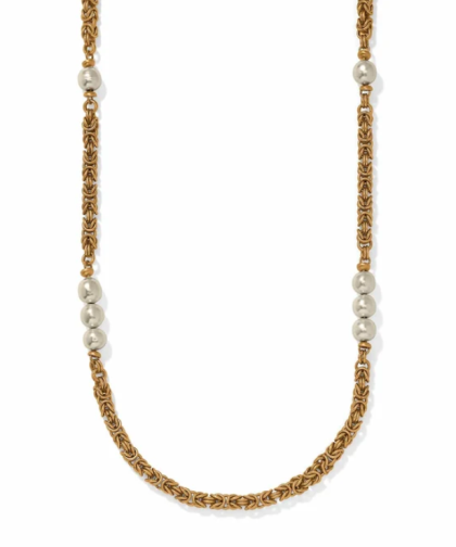 Trust Your Journey Pearl Chain Long Necklace