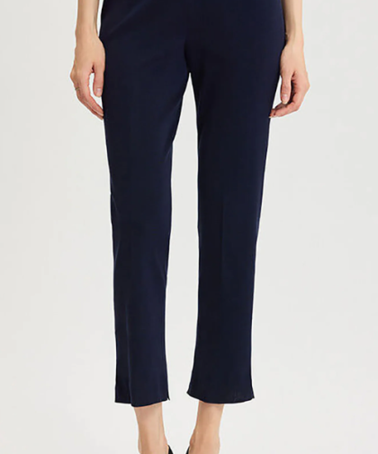 Ming Wang Indigo Knit Straight Leg Ankle Pants